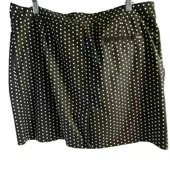 Izod Women's Size 14 Black Polka Dot Skort Casual Stretch Golf Tennis Pickleball - Picture 2 of 15